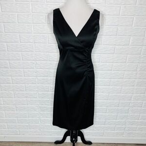 Donna Ricco New York black midi sheath dress